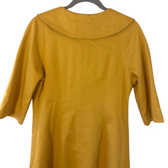 Vintage Bions Mustard Yellow Coat Dress Size 40 (Fits M/L) - Picture 10 of 12